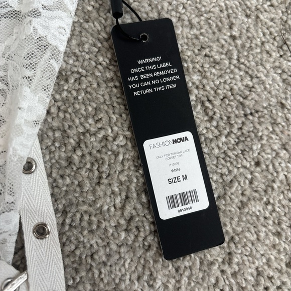 Fashion Nova White Lace Corset Bustier Top - Picture 2 of 2